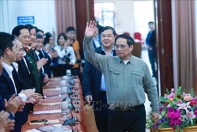 Thủ tướng Phạm Minh Chính làm việc với lãnh đạo chủ chốt tỉnh Nam Định.