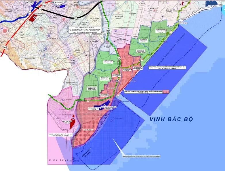 Bản đồ quy hoạch Khu kinh tế Ninh Cơ tại Ninh Bình