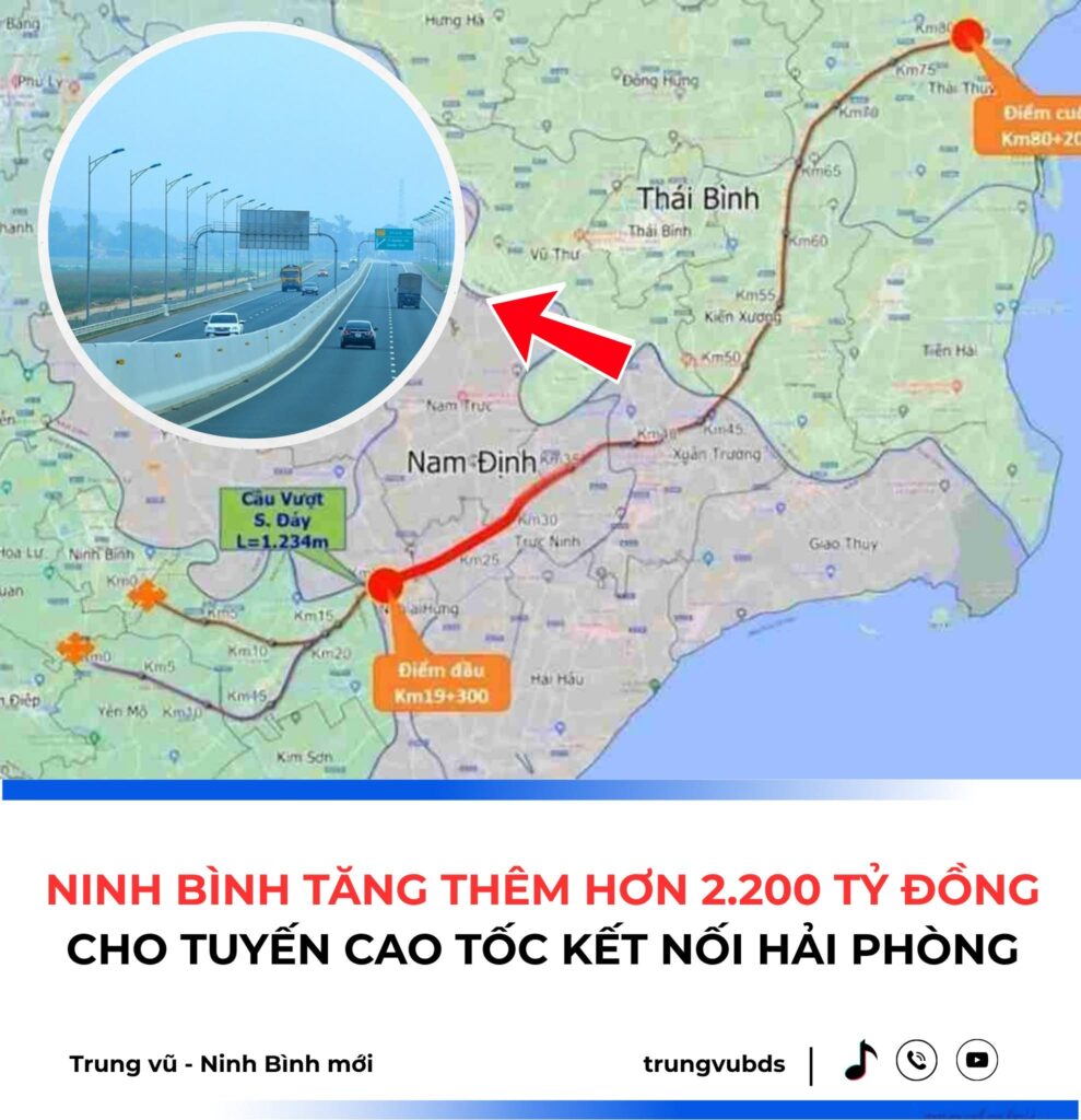 Ninh Bình tăng vốn cho cao tốc kết nối Hải Phòng
